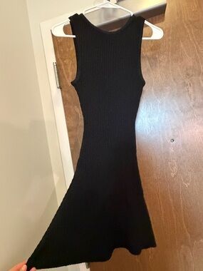 Princess Polly Black Ribbed Mini Tank Dress